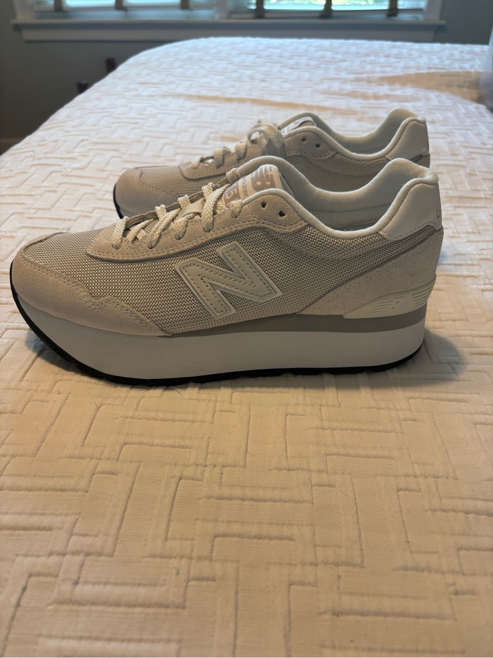 New Balance Women's Cream Platform Sneakers